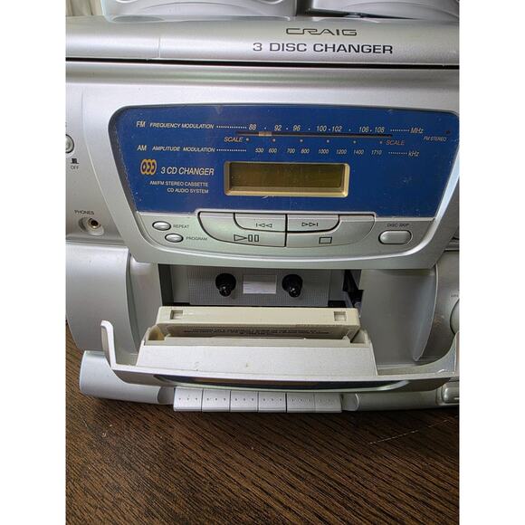 Craig CM4371 AM/FM Stereo Cassette Player 3 CD Changer Read - tested! Works! - Picture 6 of 16